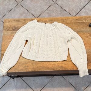 Cozy White Cable Knit Sweater